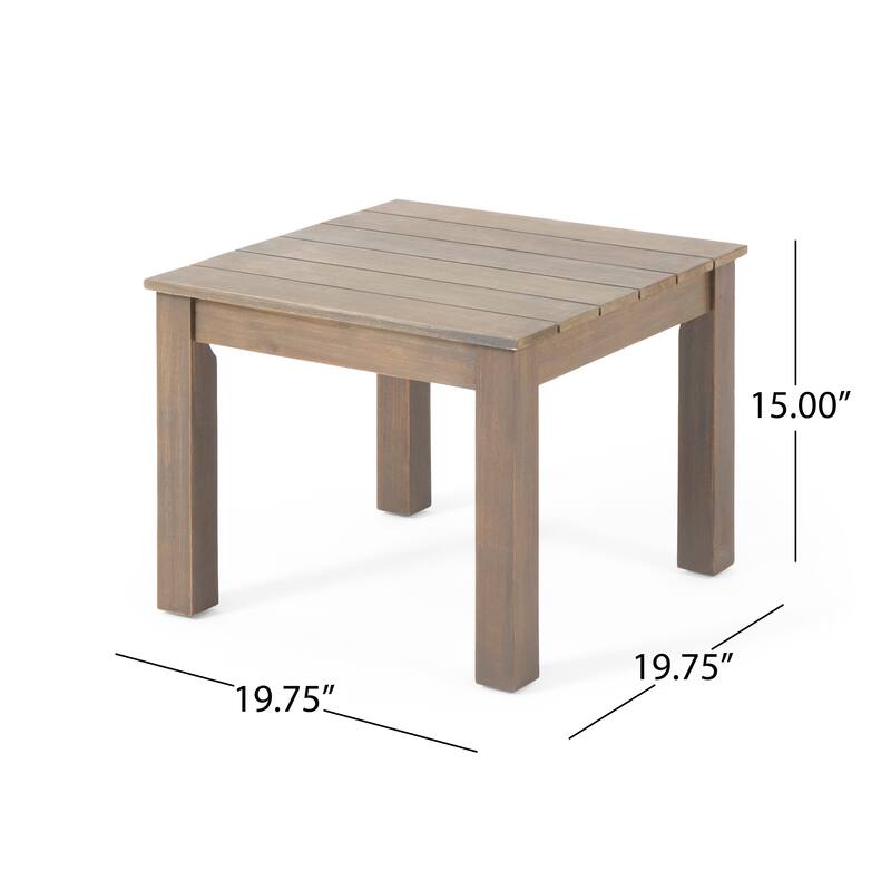 Temecula Outdoor Mid-Century Modern End Table by Christopher Knight Home - 19.75" W x 19.75" D x 15.00" H