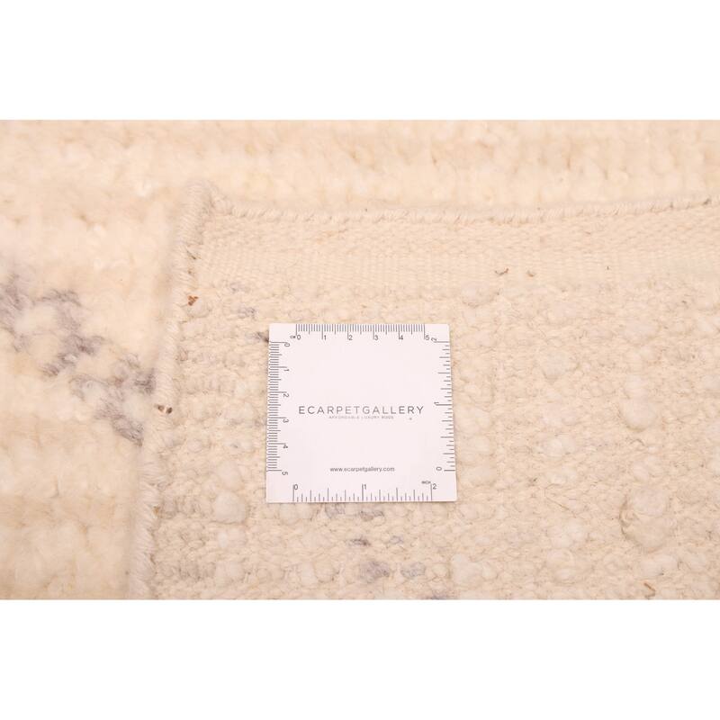 ECARPETGALLERY Hand-knotted Looma Cream Wool Rug - 8'0 x 9'11