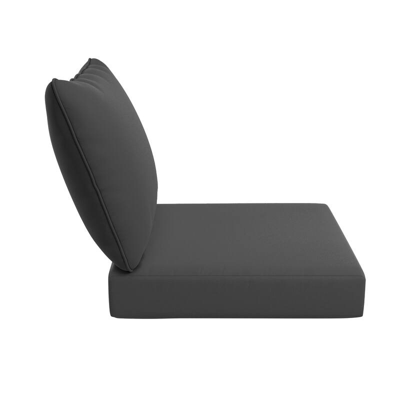 California Umbrella Outdoor Deep Seat Cushion Set, 24" x 48", 5.5" Thick Seat, Solstice Olefin Fabric