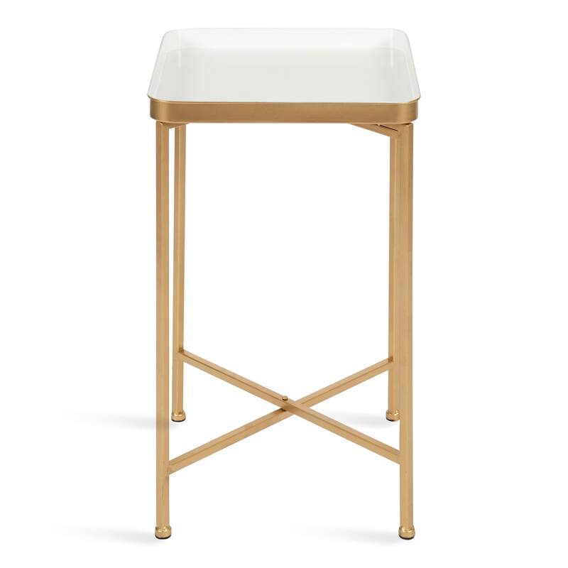 Kate and Laurel Celia Metal Tray Accent Table