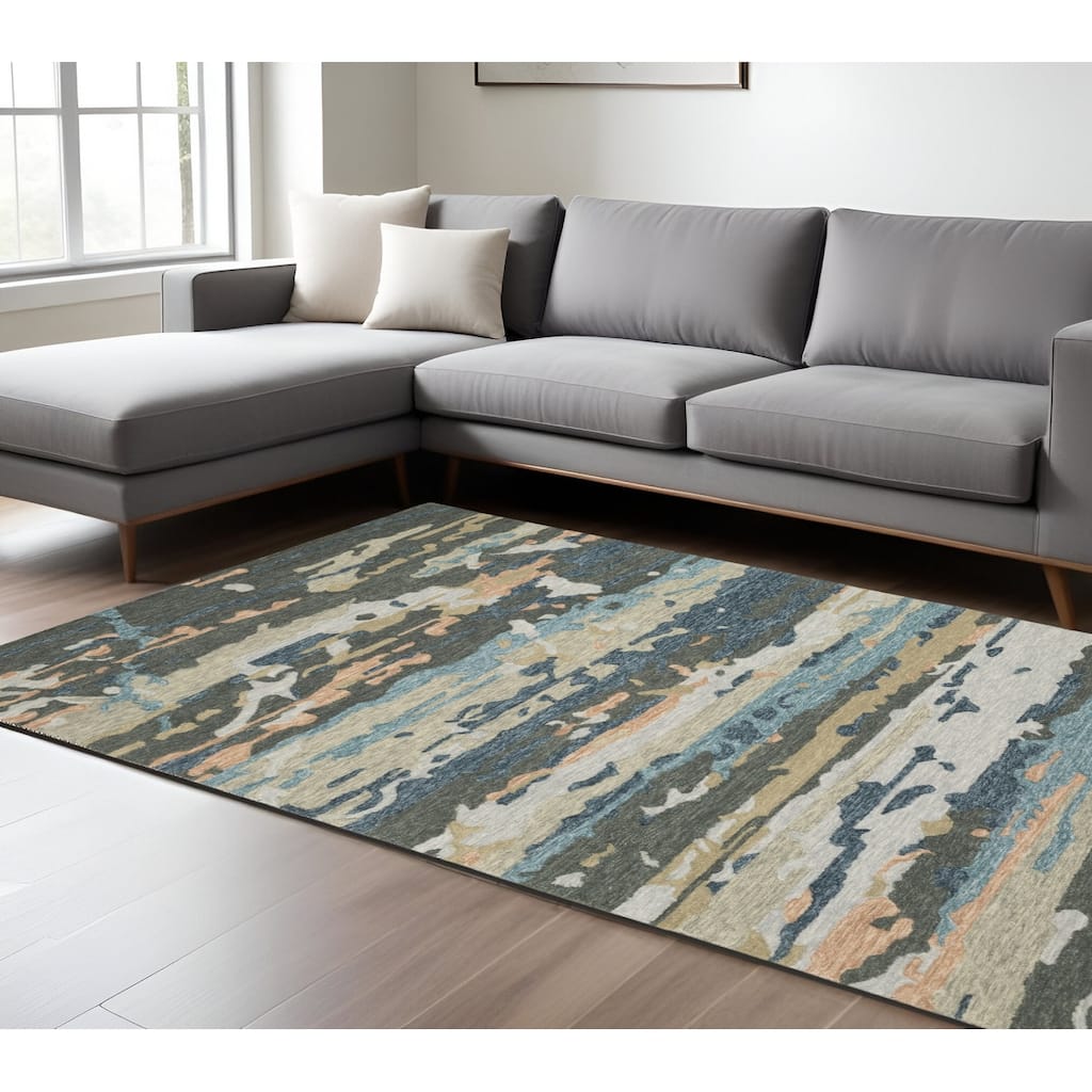 HomeRootsAbstract Modern Rectangle Area Rug