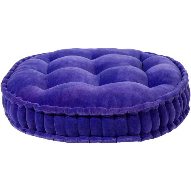 The Curated Nomad Atlanta Deep Button Tufted Velvet Floor Pillow