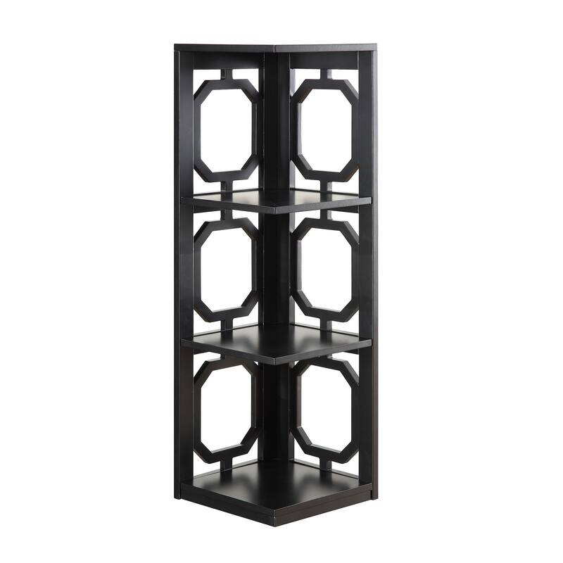 Convenience Concepts Omega 3 Tier Corner Bookcase
