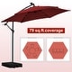 preview thumbnail 40 of 64, Ainfox 10 ft. Patio Offset Solar LED Umbrellas Cantilever Outside Umbrellas with Base