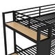 preview thumbnail 8 of 18, Storage Bunk Bed with Shelves, Wardrobe, 2 Drawers and Pegboard, Heavy Duty Metal Bunk Bed Frame, Noise Free, No Box Spring Need