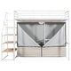 preview thumbnail 15 of 16, White Metal Twin Size Loft Bed with Large Wardrobe and Storage Staircase
