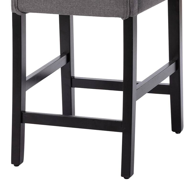 24 Inches Bar Stools Set of 2 Upholstered Counter height Bar Stools - N/A