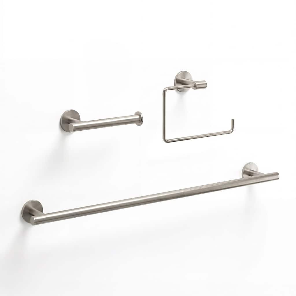 Vigo VGAC3001 Elan 3 Piece Bathroom Package with 24" Towel Bar, Towel
