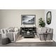 preview thumbnail 23 of 47, Arelius Light Brown w/ Black Metal Base 4 Door Glass Cabinet Sideboard - 70.0L x 18.0W x 32.0H