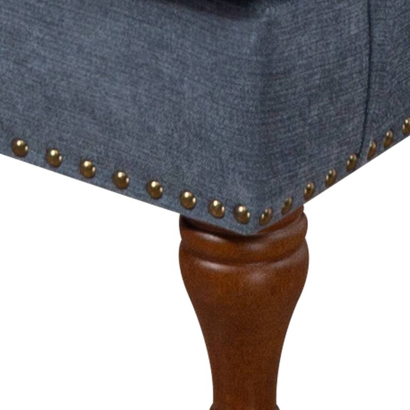 Accent Chair.Nailhead Trim Armchair for Living Room,Comfy Chenille Club Sofa Chair,Springs Cushions & Wood Legs