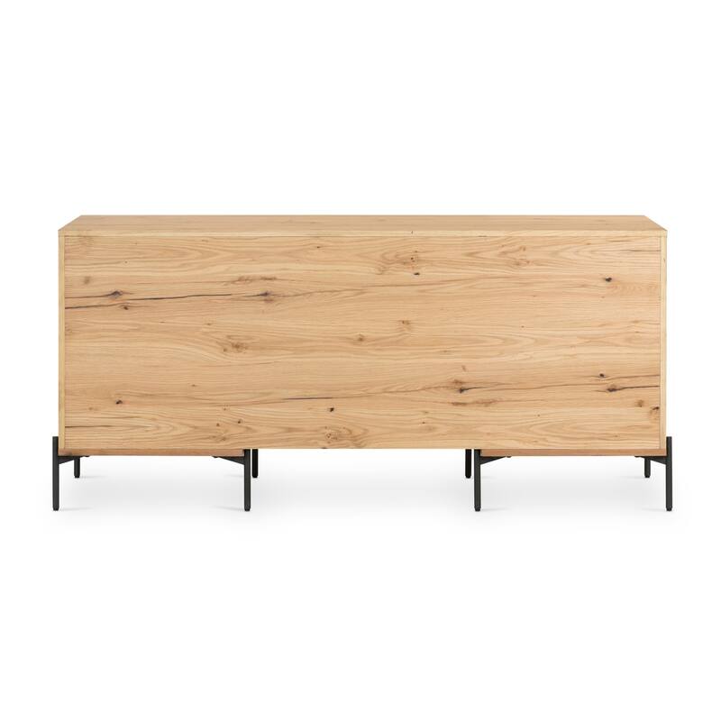 Larry Executive Desk-Light Oak Resin