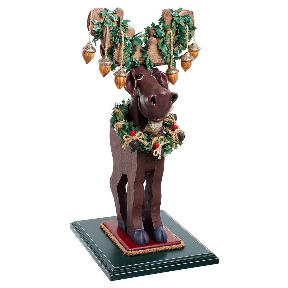 Kurt Adler 15-Inch Hollywood Moose Nutcracker - Multicolored