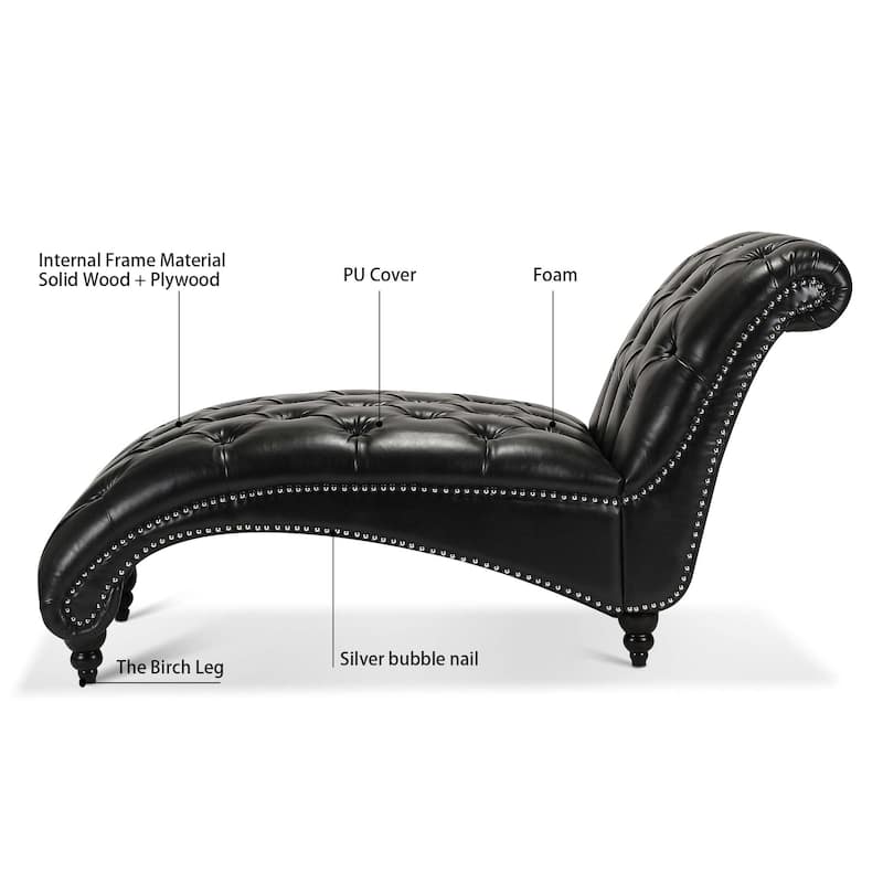 Tufted Armless Chaise Lounge chairs,High quality and durable,Stylish and simple
