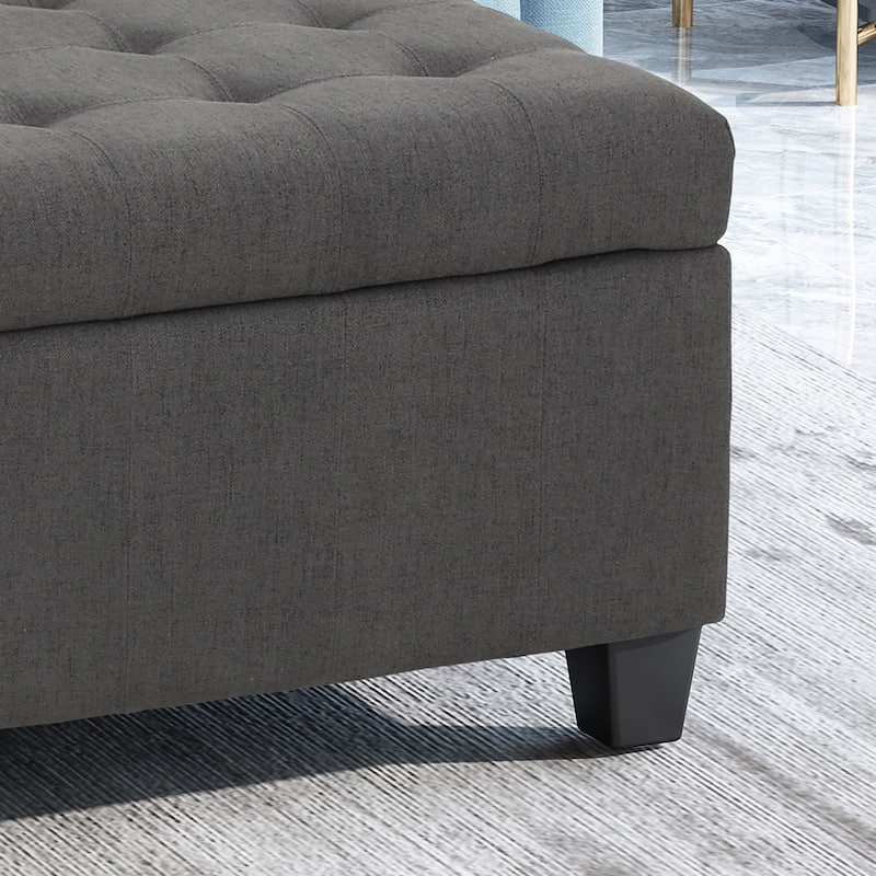 Isabella Tufted Storage Ottoman by Christopher Knight Home