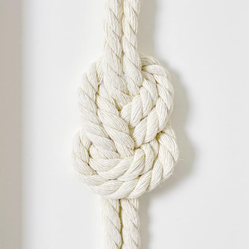 American Art Decor Naut Shore Framed Nautical Knots Wall Decor in Natural 3-piece set