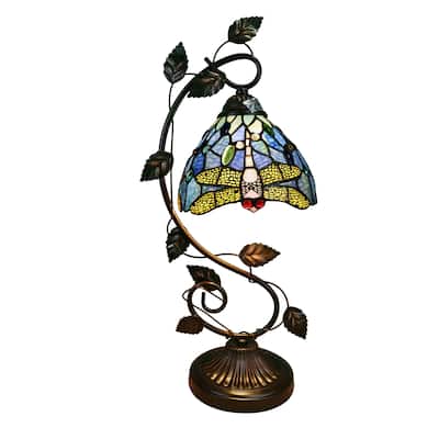 Tiffany-Style Dragonfly Design Accent/ Desk Lamp