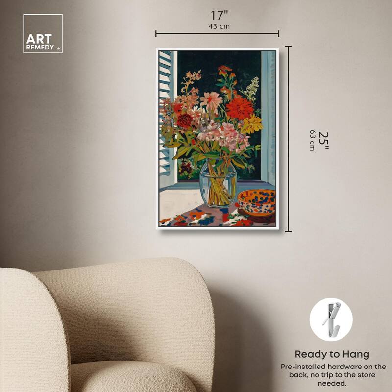 Vase on a Windowsill Canvas by Art Remedy