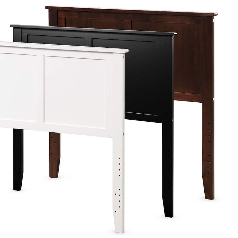 Gymax Twin Wood Headboard Flat Panel Pre-drilled Holes Height