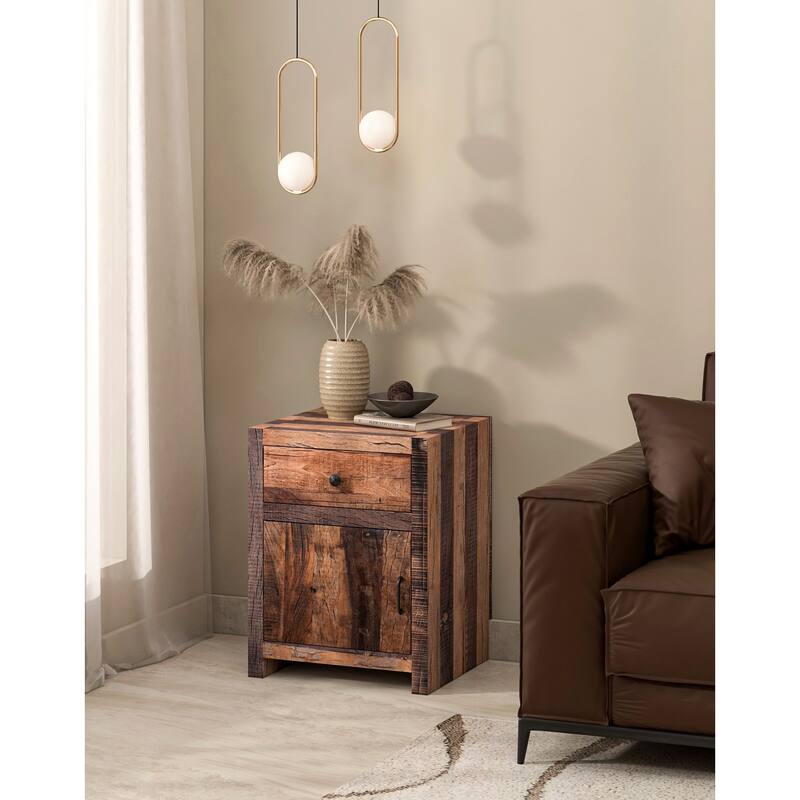 Wooden Cabinet with 1 Drawer & 1 Door