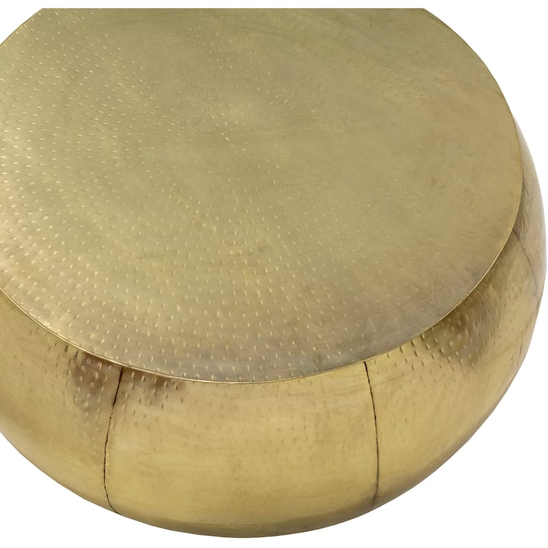 Rocca Hand Hammered Metal Side Table