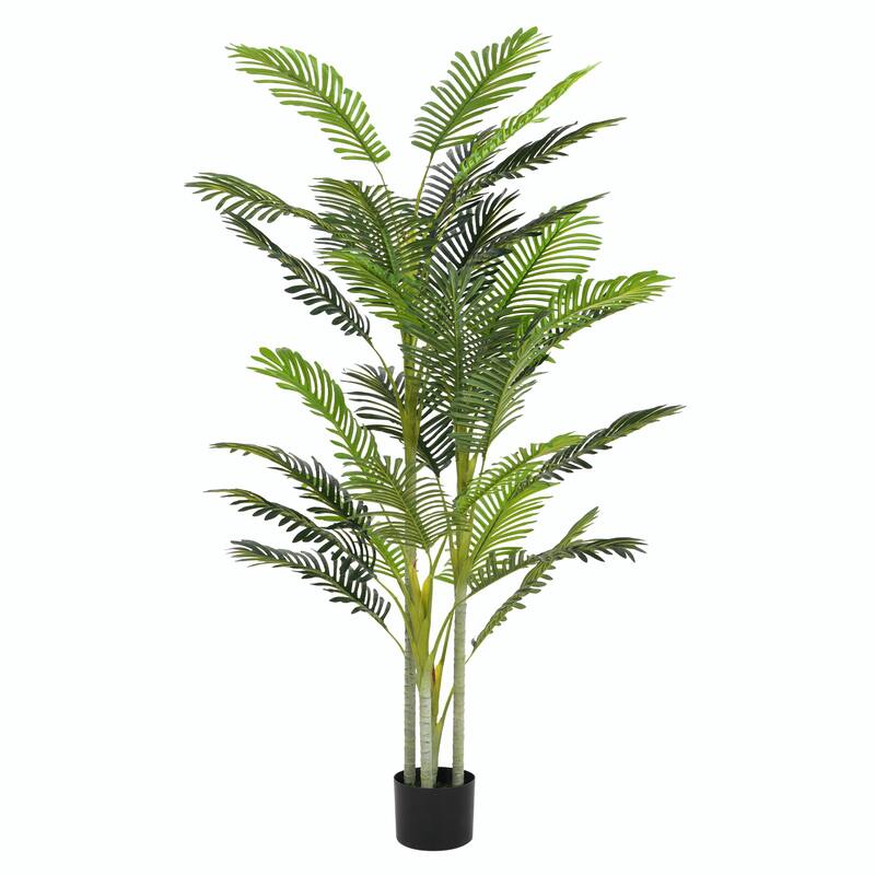 78.5" Artificial Palm Trees with Pots, Set of 2