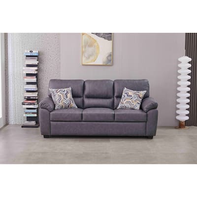 80.5'' Wide Faux Leather Sofa