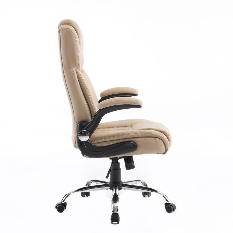 GENESIS Office Chair Rolling Desk Chair w/ Adjustable Armrest, Khaki - N/A