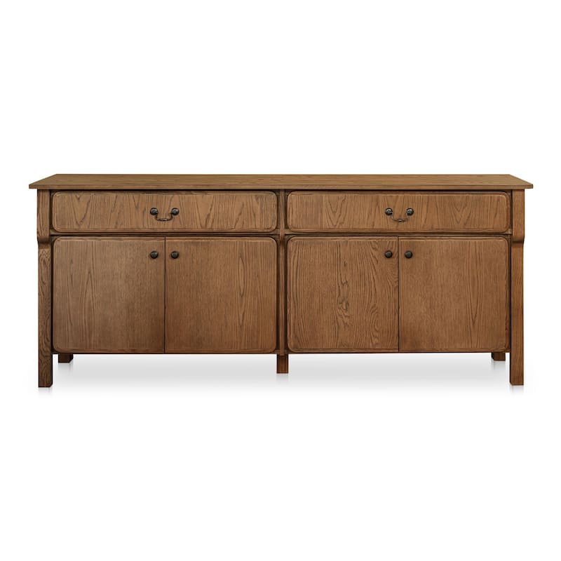 NADAAL STUDIOS Bastian, Sideboard With drawers, Warm Brown - 78.5"W x19.76"D x32"H - Brown