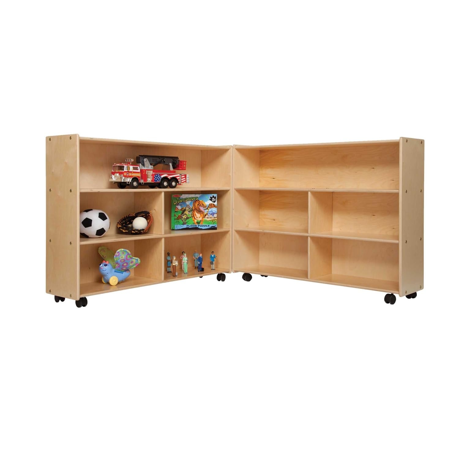 Contender Mobile Folding Storage Unit, Toy Organizer, Bookcase