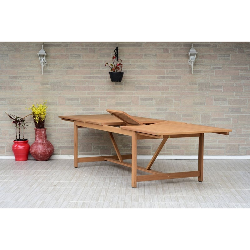 Amazonia Hawaii White 11 piece Extendable Rectangular Patio Dining Set - 11 Piece