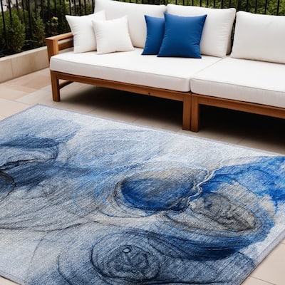 Bax Contemporary Abstract Weather Resistant Classic Meets Modern Outdoor Rug