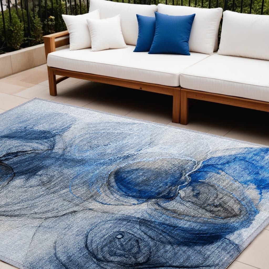 Bax Contemporary Abstract Weather Resistant Classic Meets Modern Outdoor Rug