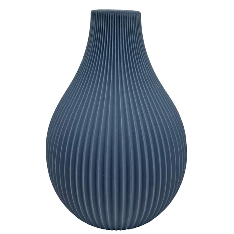 Onion Shape Ceramic Vase - Blue