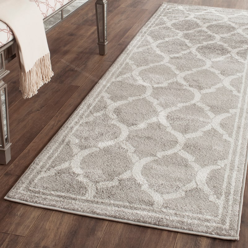 SAFAVIEH Amherst Huynh Modern Rug - 2'3" x 7' Runner - Grey/Light Grey