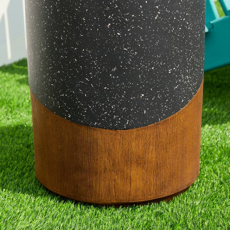 Glitzhome 17"H Multi-functional MGO Garden Stool Outdoor Table