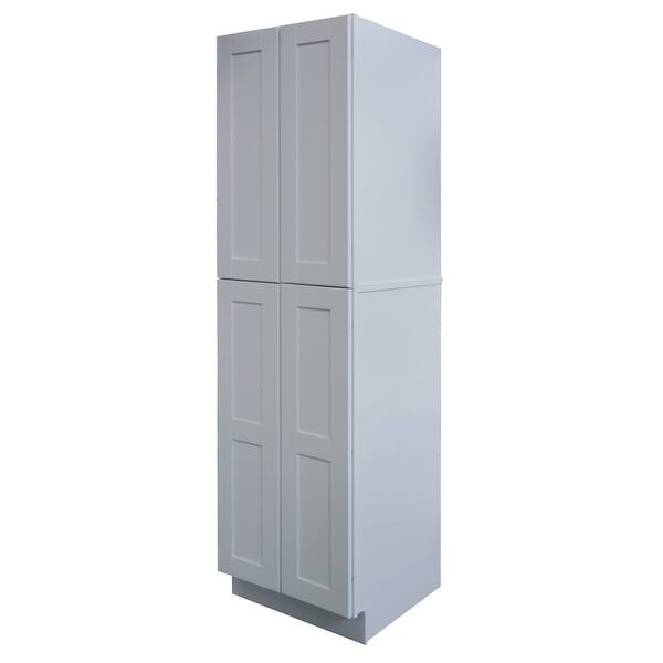 Shop Sunny Wood Shp2484 A Shaker Hill 24 X 84 Pantry Cabinet With 4 Doors Designer White Overstock 16958392