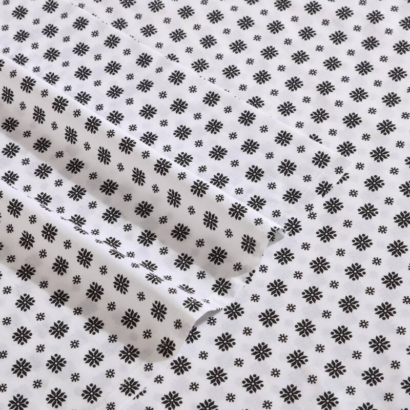 Eddie Bauer Printed Cotton Percale Deep Pocket Sheet Set