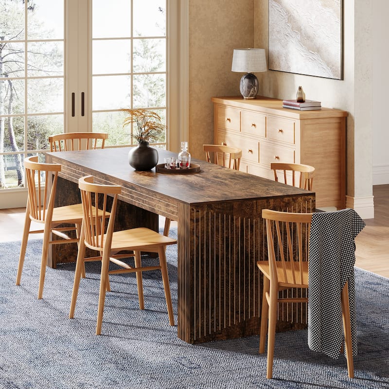 78.7-Inch Long Dining Table for 6-8 People - 78.74"D x 27.56"W x 29.53"H