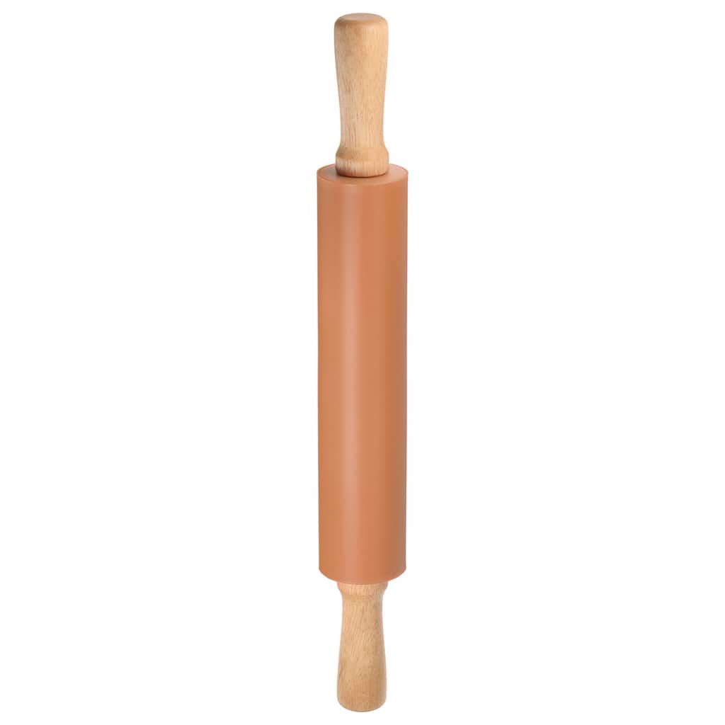 Silicone Rolling Pins for Baking 43cm x 5.2cm Brown
