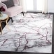 preview thumbnail 60 of 92, SAFAVIEH Craft Margaretha Modern Abstract Marble Pattern Rug 2'3" x 4' - Grey/Wine