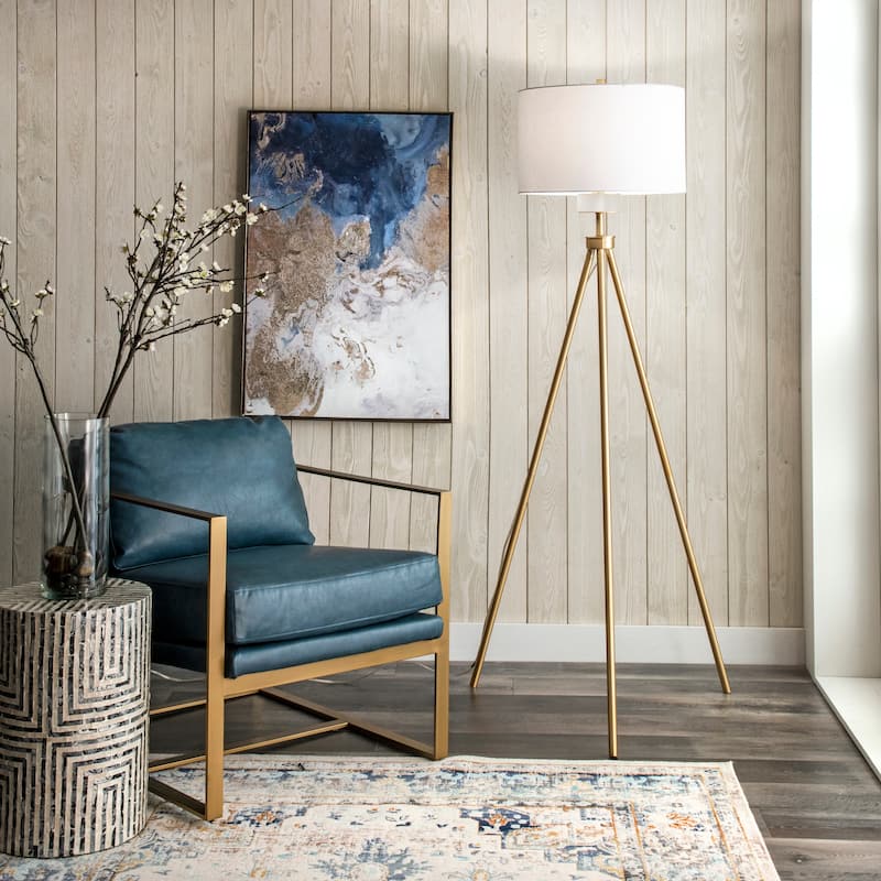 Nuloom Wales 66" Metal Floor Lamp - 20"W x 20"D x 66"H - 20"W x 20"D x 66"H - Gold