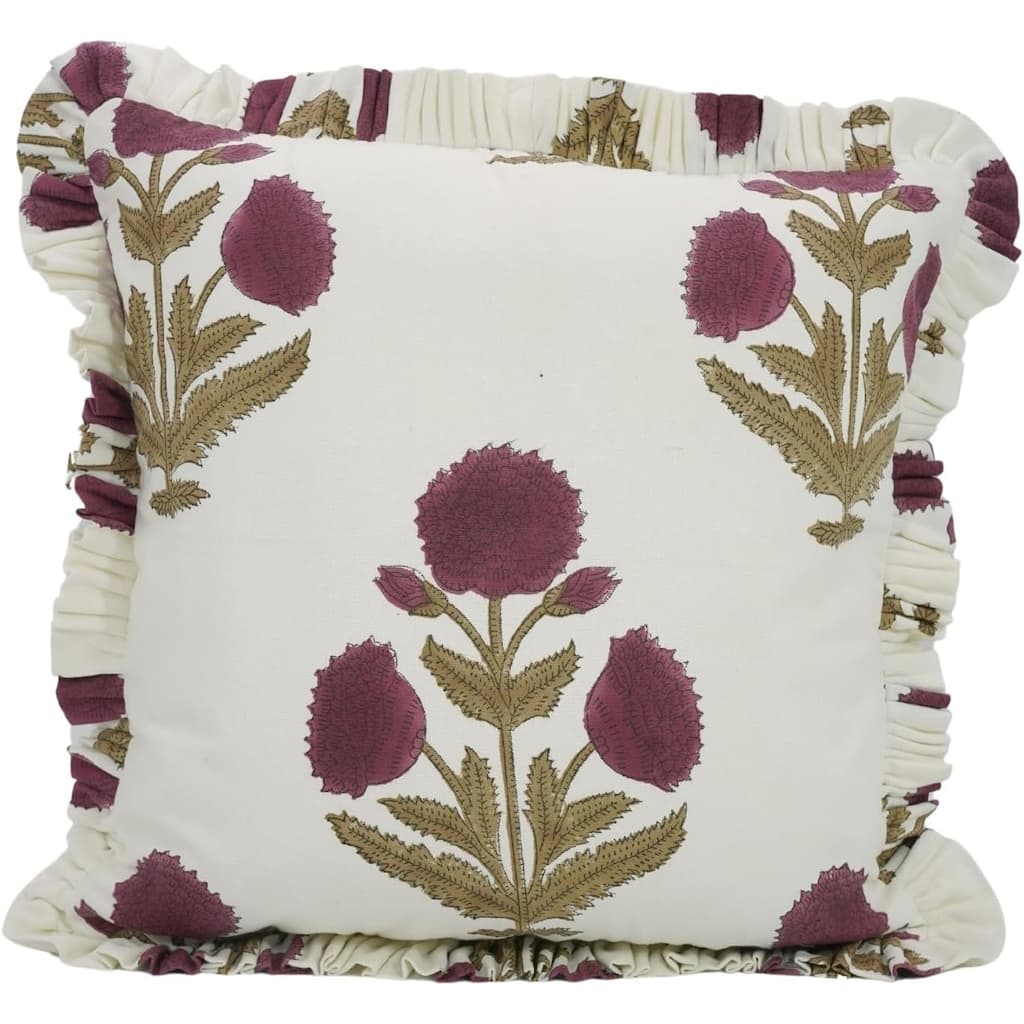Fabdivine Modern Soft Cotton Hidden Zipper Cushion Cover Bed or Guest Room, Badshah