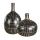 preview thumbnail 1 of 3, Uttermost Graphite Stride Geometric Vases Set/2