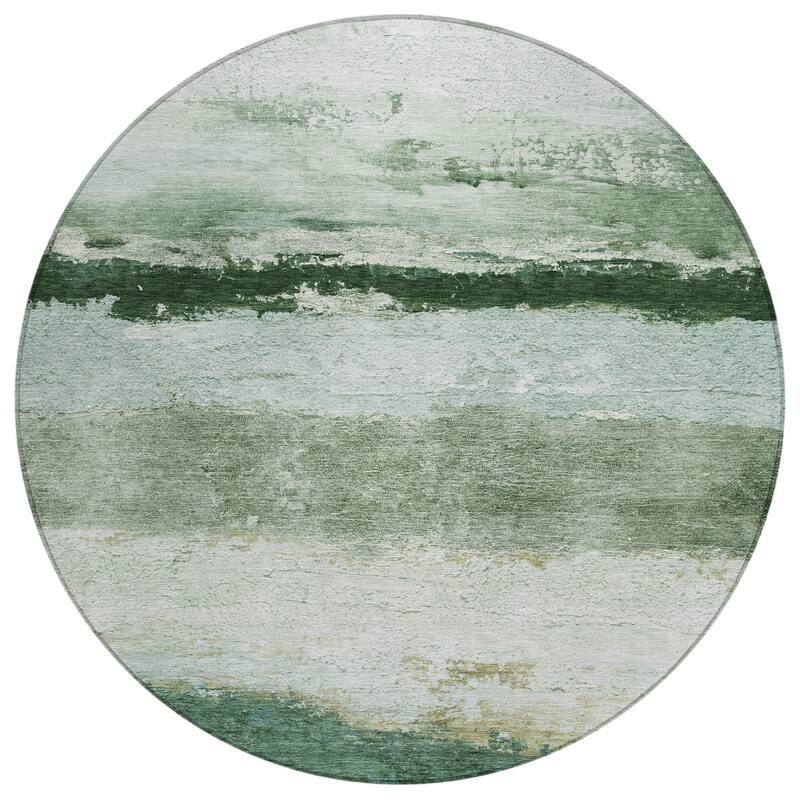 Machine Washable Indoor/Outdoor Watercolor Ombre Chantille Rug