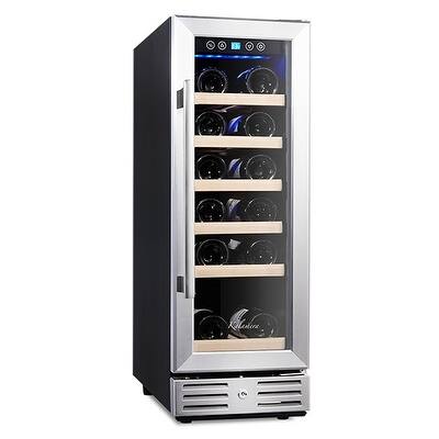 Shop Kalamera Krc 18szb 12 Built In Wine Cooler Chiller Refrigerator 18 Bottle Stainless Steel Door Digital Temperature Control Overstock 12267714