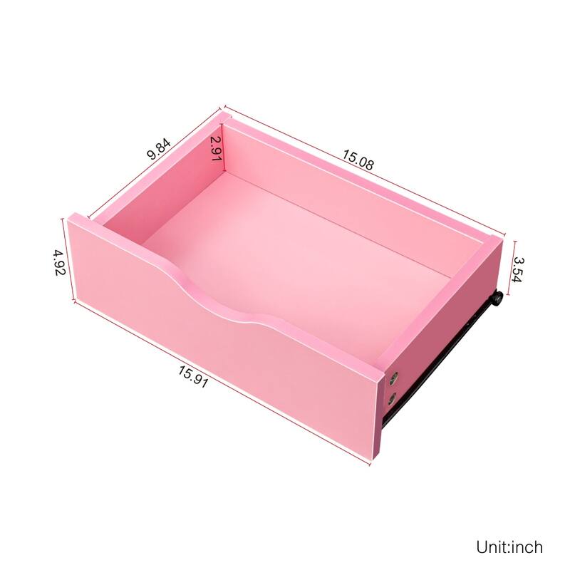 4 -Layer Pink Salon Storage Cabinet, with 2 Hair Dryer Holders