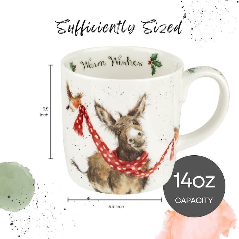 Royal Worcester Holiday Wrendale Designs 14 oz Mug