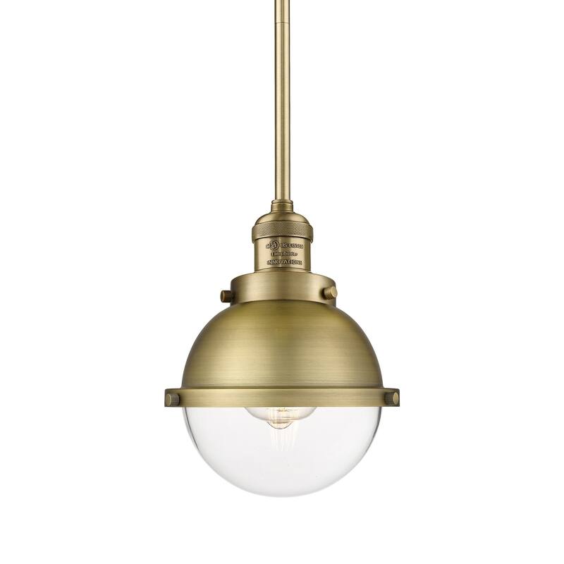 Innovations Lighting 201S-10-7 Hampden Pendant Hampden 7" Wide Mini - Brushed Brass / Clear