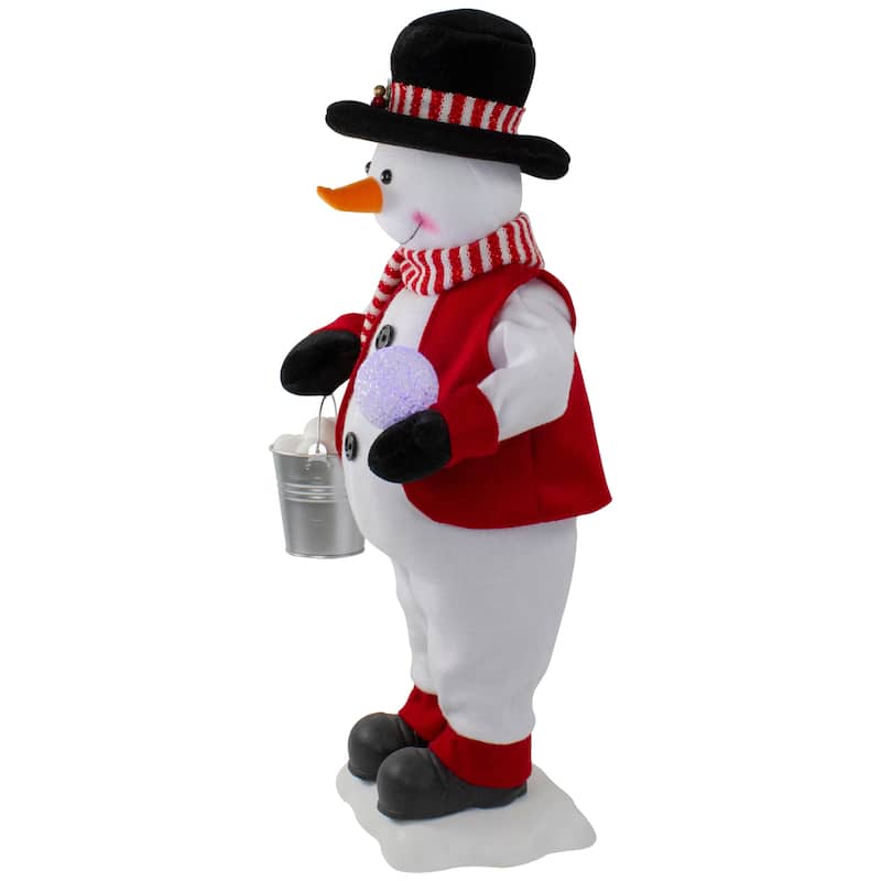 Lighted and Animated Musical Standing Snowman Christmas Figure - 24"