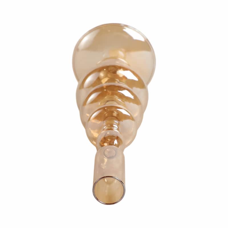 Modern Bubble Glass Candle Holder with Rounded Accent Base